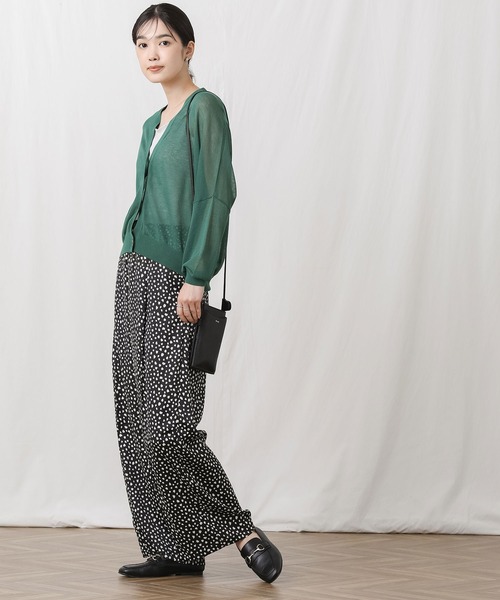 「Gready Brilliant」 「favori」ニットカーディガン 38 グリーン レディース_画像6