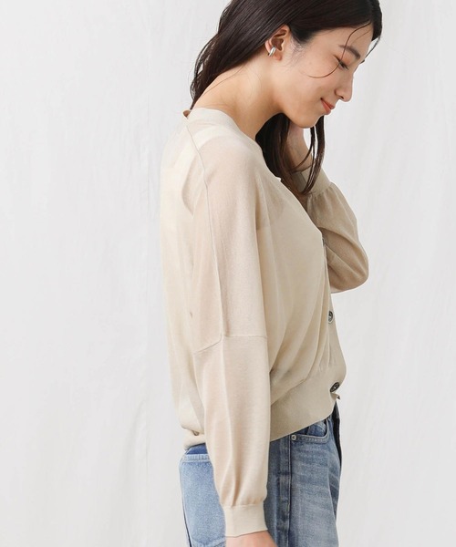 「Gready Brilliant」 「favori」ニットカーディガン 38 グリーン レディース_画像8