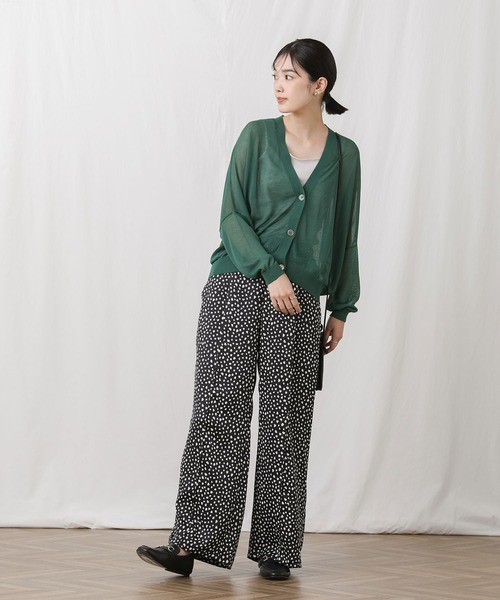 「Gready Brilliant」 「favori」ニットカーディガン 38 グリーン レディース_画像9
