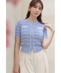 Her lip to カーディガン 半袖 Nicola Short Sleeve Knit Cardigan