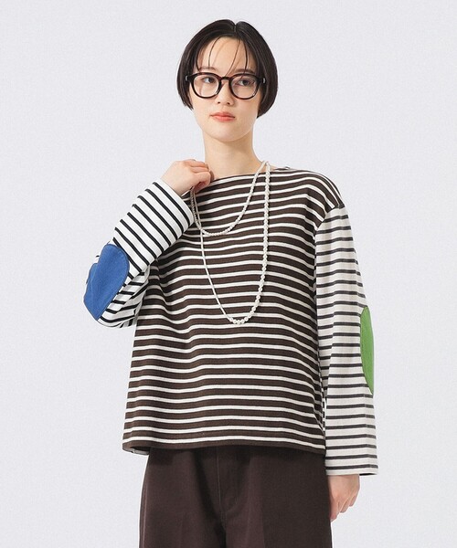 BEAMS BOY（ビームス ボーイ） tシャツ エルボーパッチ バスク