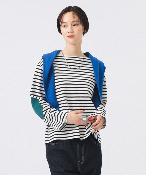 BEAMS BOY（ビームス ボーイ） tシャツ エルボーパッチ バスク