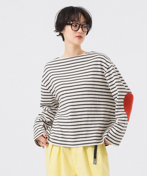 BEAMS BOY（ビームス ボーイ） tシャツ エルボーパッチ バスク