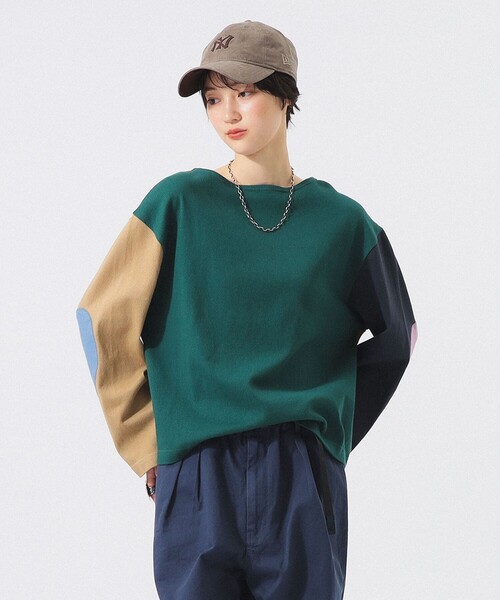 BEAMS BOY（ビームス ボーイ） tシャツ エルボーパッチ バスク