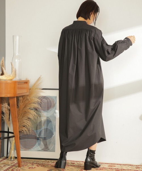 「mici」 長袖ワンピース ONE SIZE ブラック レディース_画像6