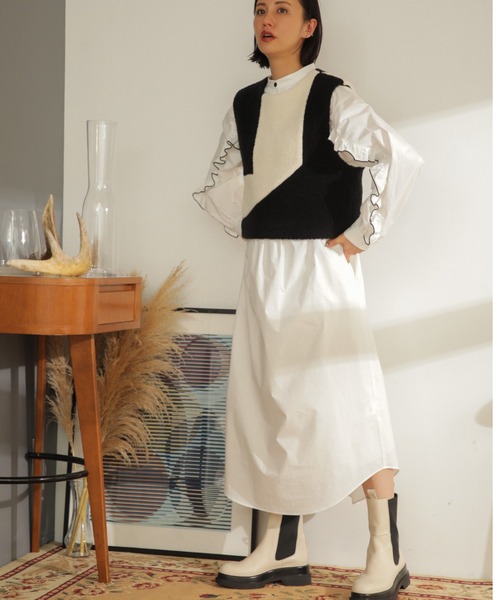 「mici」 長袖ワンピース ONE SIZE ブラック レディース_画像8