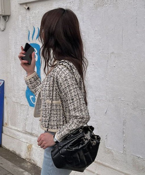 「SONA」 「fashion 」ノーカラージャケット FREE アイボリー レディース_画像8