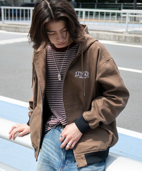 メンズGジャン、デニムジャケット（色：レッド系）｜コート