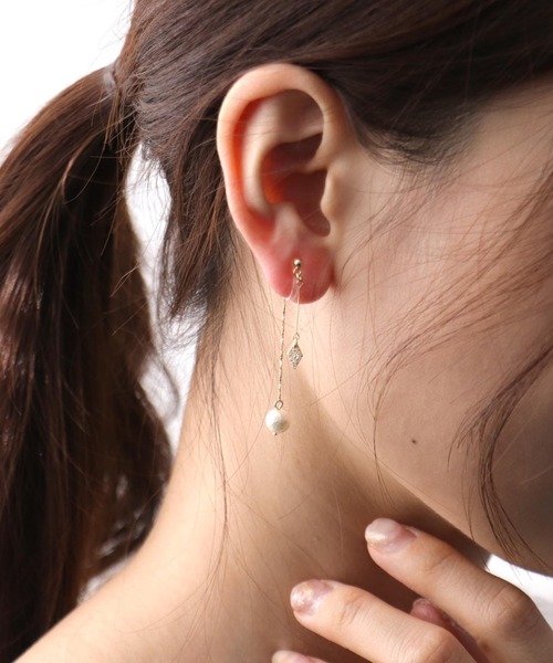 ✨️いつも変わらない場所✨️ イヤリング価格となっております Three Four Time（スリーフォータイム） イヤリング クリスタルパール