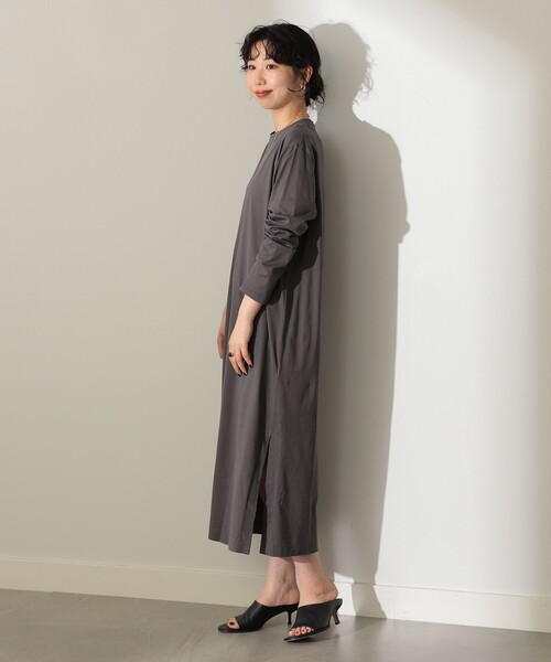 ワンピース ATON / スビン ロングスリーブドレス ATON スビン