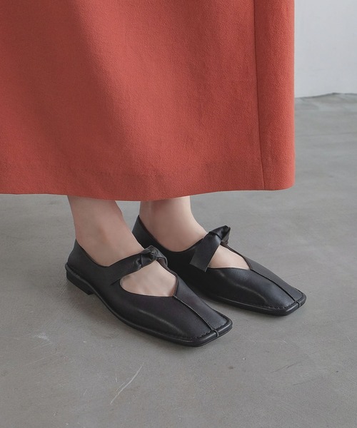 Daniella&GEMMA バレエシューズ パンプス スクエアステッチ