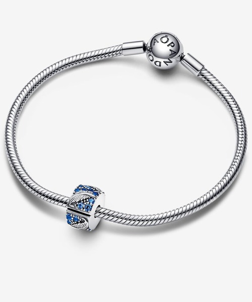 PANDORA　パンドラ　チャーム　クリップ　9点　used PANDORA パンドラ チャーム Clear Pave Clip 14kローズゴールド