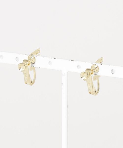 イヤリング Caution Logo Clip Earrings GLD「STUDIOSEVEN/スタジオ 