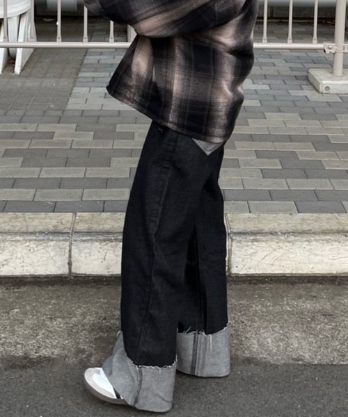 ジーンズ デニム デニムパンツ リバーロールアップデニムパンツ