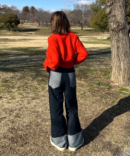 ジーンズ デニム デニムパンツ リバーロールアップデニムパンツ