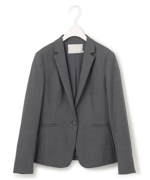 美品⭐️ICBウールストレッチジャケット ICB（アイシービー） ジャケット テーラードジャケット 「セットアップ