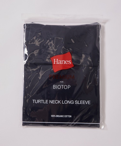 WOMEN【Hanes for BIOTOP】 オーガニックコットン タートルネックプルオーバー WOMEN【Hanes for BIOTOP】 オーガニックコットン