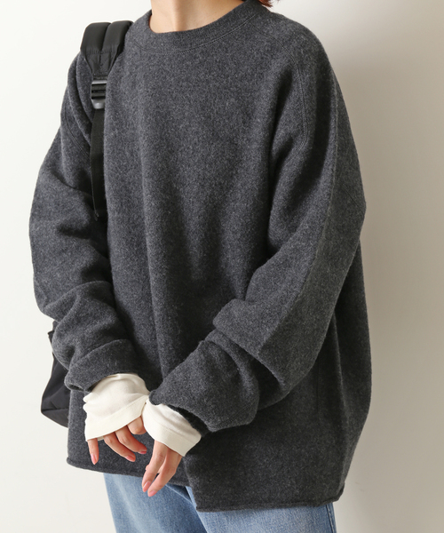 スピック＆スパン 2023定価14300円クルーネックウールニットプルオーバー 手洗い可 / 追加》18G クルーネックプルオーバー（ニット/セーター