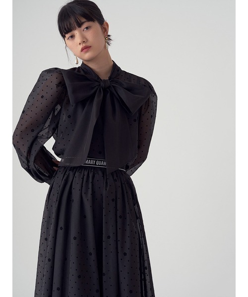 LILY BROWN×MARY QUANTデイジードットロングスカートSブラック LILY BROWN スカート 「LILY BROWN×MARY QUANT」デイジードット