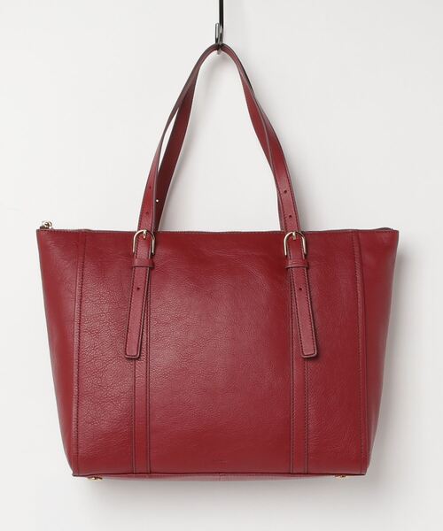 FOSSIL トートバッグ フォッシル レディース レザー レッド A4