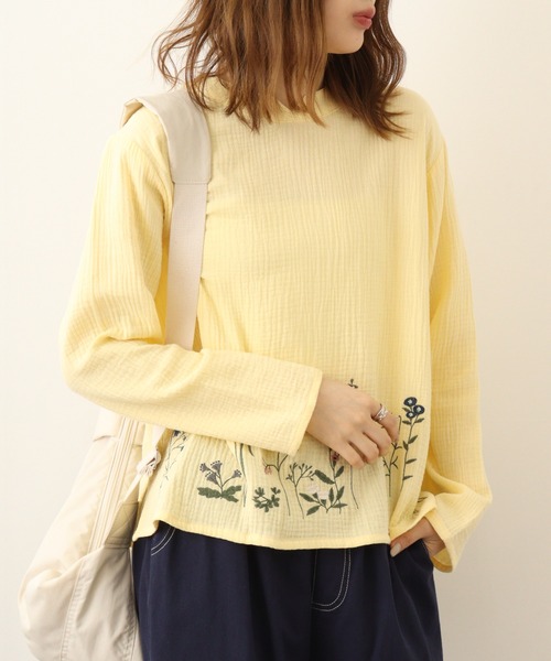 ブラウス シャツ EMAGO カクテル刺繍ブラウス レディース 楽天市場】カクテル刺繍ブラウス レディース トップス 5分袖
