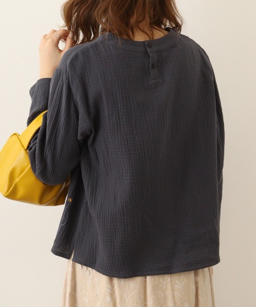 Emago ブラウス シャツ EMAGO 花刺繍ブラウス レディース