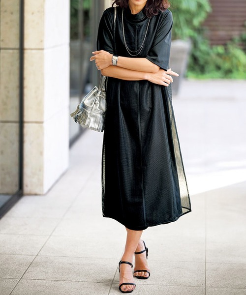 BELLUNA PLUS（ベルーナプラス） ワンピース メッシュベスト付ロング