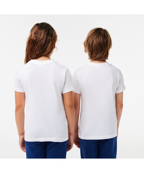 LACOSTE tシャツ JUNIORベーシックワニロゴパッチTシャツ キッズ