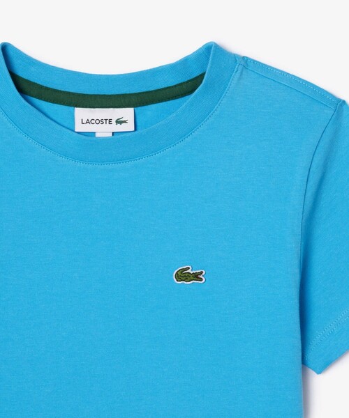 LACOSTE tシャツ JUNIORベーシックワニロゴパッチTシャツ キッズ