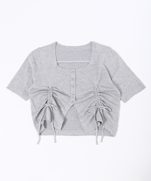 tシャツ 「PHILLY」サイドドロストショートスリーブトップス