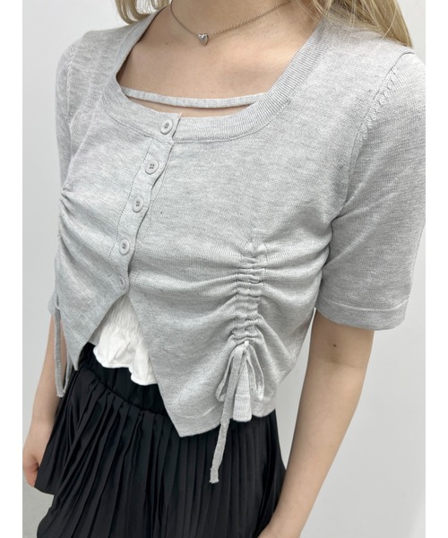 tシャツ ドロストスリーブカットソー レディース RANDA tシャツ ドロストスリーブカットトップス レディース