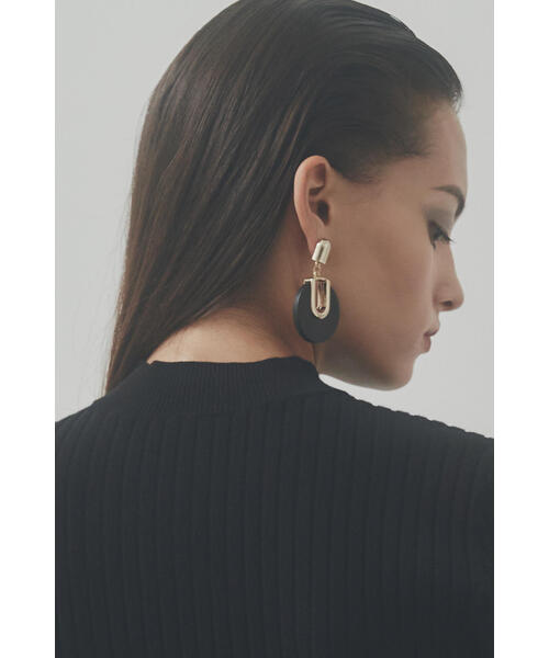 オリーブグリーン ジェード マザーオブパール フープイヤリング 楽天