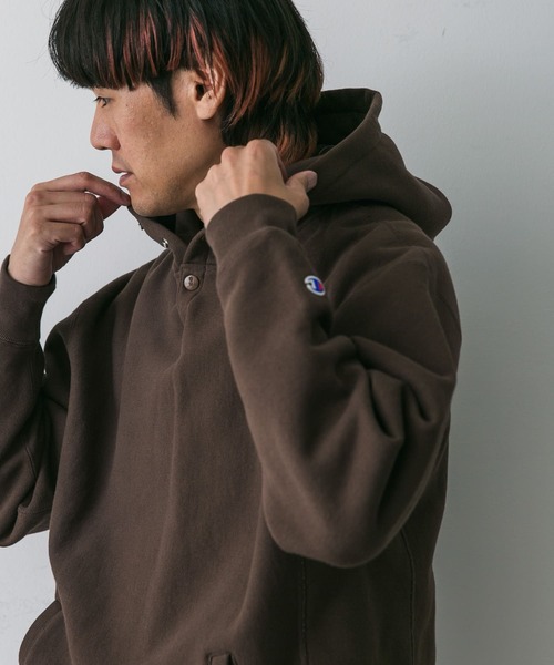 Champion パーカー 「別注」Champion×DOORS RW HALF SNAP PARKA