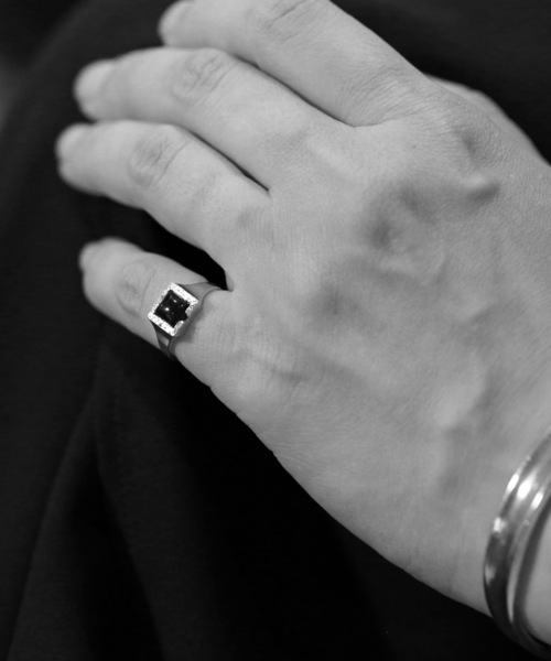 vv 指輪 リング vv.jewelry /スクエアオニキスリング silver925