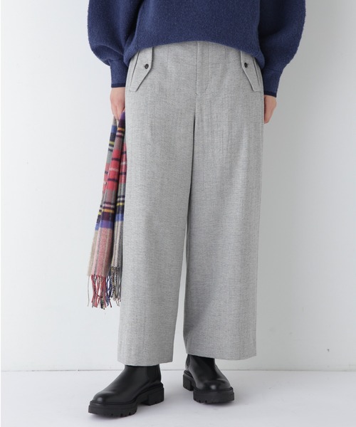 HumanWomanの ガウチョパンツ2点セット(アッシュ) human woman パンツ TOPツイルガウチョパンツ レディース