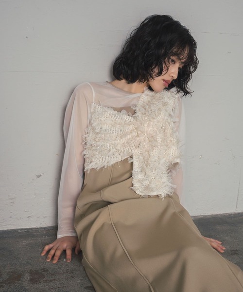 GIRL DRESS FOR NOW パーティードレス ドレス フリンジグリッター