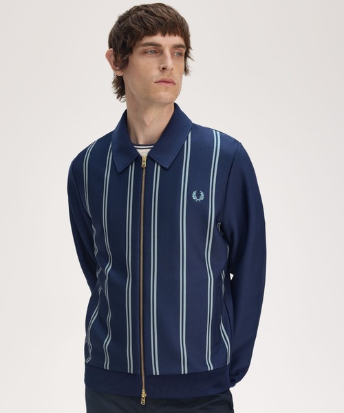フレッドペリー　ストライプ　ジャケット　Lサイズ　FURED PERRY FRED PERRY ジャージ Striped Collared Track Jacket