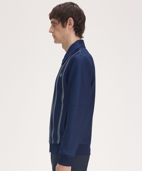 FRED PERRY ジャージ Striped Collared Track Jacket