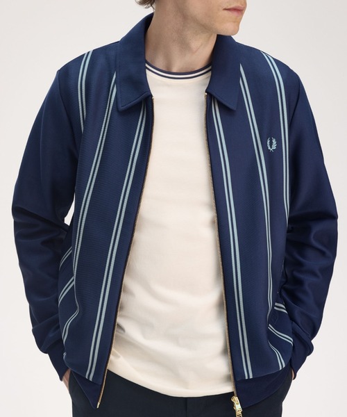 FRED PERRY ジャージ Striped Collared Track Jacket