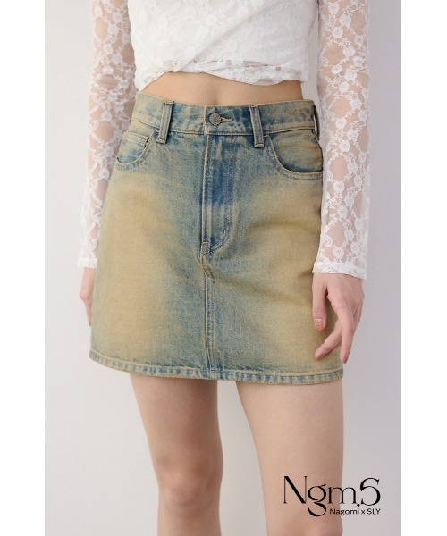 【美品】SLY デニム スカート サイズ0 SLY（スライ） デニムスカート Ngm.S JW S/SK-B ナゴミ ジャスト