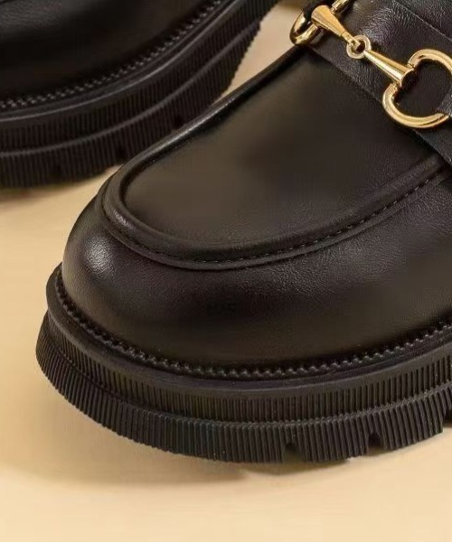 ローファー 厚底メタルモチーフローファー レディース : ZOZOTOWN