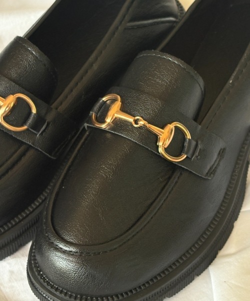 ローファー 厚底メタルモチーフローファー レディース : ZOZOTOWN