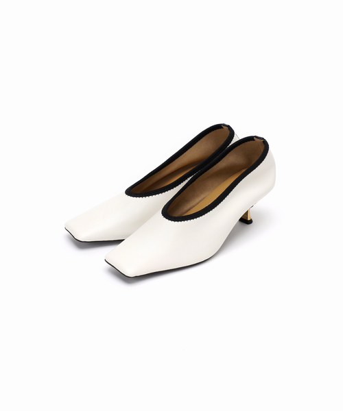 LE TALON パンプス 「追加」GRISE5.5cmレザースクエアストレッチ