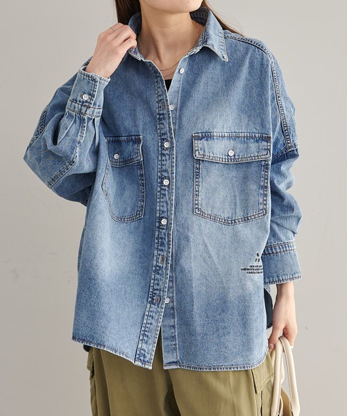 RE ARRIVAL/再入荷 cin ce pual ブラウス ヴィンテージライクデニムシャツ シャツ ジャケット・アウター