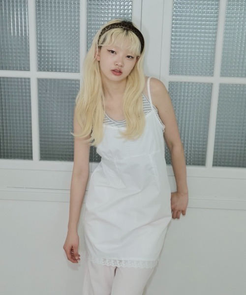 smyeon lace cami onepiece ドットワンピース Smyeon ワンピース Lace cami onepiece/レース付きキャミワン