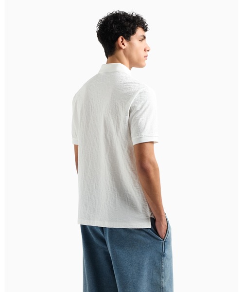 【新品】アルマーニエクスチェンジ　メンズ・ジャージ半袖ポロシャツ　L・50相当 ARMANI EXCHANGE ポロシャツ 「A|X アルマーニ エクスチェンジ」」AX