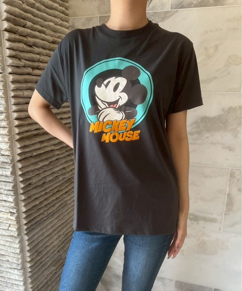 tシャツ 「Disney」Hello/プリントTシャツ レディース セール】【Disney】別注 Mickey&Friends ミッキー＆フレンズ