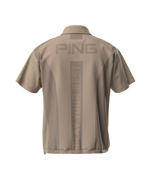 PING ポロシャツ 「PING APPAREL」ストレッチ布帛/メッシュ