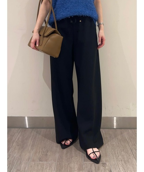 Mila Owen パンツ ウエストゴムワイドイージーパンツ レディース