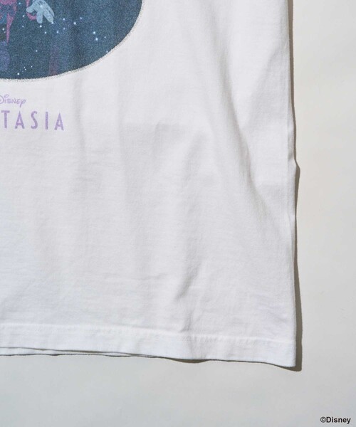 tシャツ 「DISNEY FANTASIA」 箔フロントプリント Tシャツ/ディズニー/ファンタジア/プリントTシャツ/ミッキーマウス レディース セール】【DISNEY FANTASIA】 箔フロントプリント Tシャツ